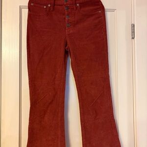 Madewell Rust Corduroy Pants